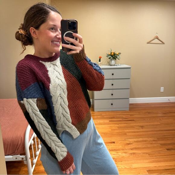 Isabel Marant Etoile Fall Colorblock Alpaca Wool Sweater Medium - Picture 5 of 16